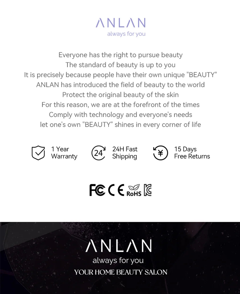 ANLAN Multifunction Skincare Device Pro 18K Gold Face Radio Frequency With Hot Cold EMS Facial Lifting Beauty Skin Care Massager