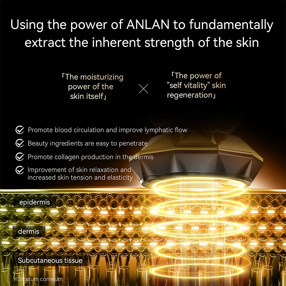 ANLAN Multifunction Skincare Device Pro 18K Gold Face Radio Frequency With Hot Cold EMS Facial Lifting Beauty Skin Care Massager