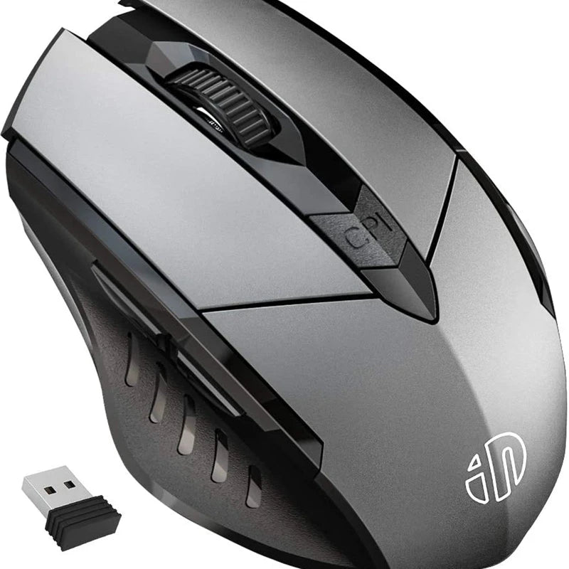 Inphic Rechargeable Wireless Mouse Ergonomic Bluetooth 5.0 2.4G Mice Office Mute Mouse For MacBook Tablet Laptops Computer PC
