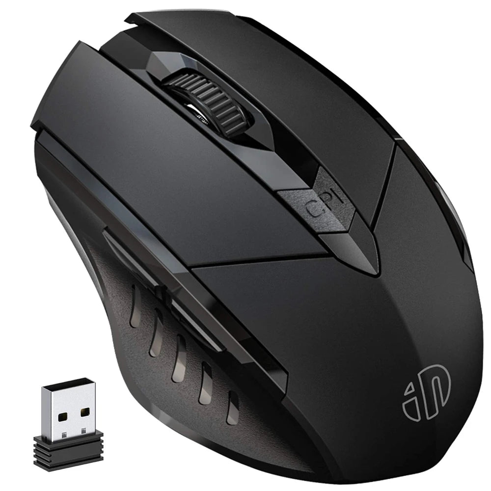 Inphic Rechargeable Wireless Mouse Ergonomic Bluetooth 5.0 2.4G Mice Office Mute Mouse For MacBook Tablet Laptops Computer PC