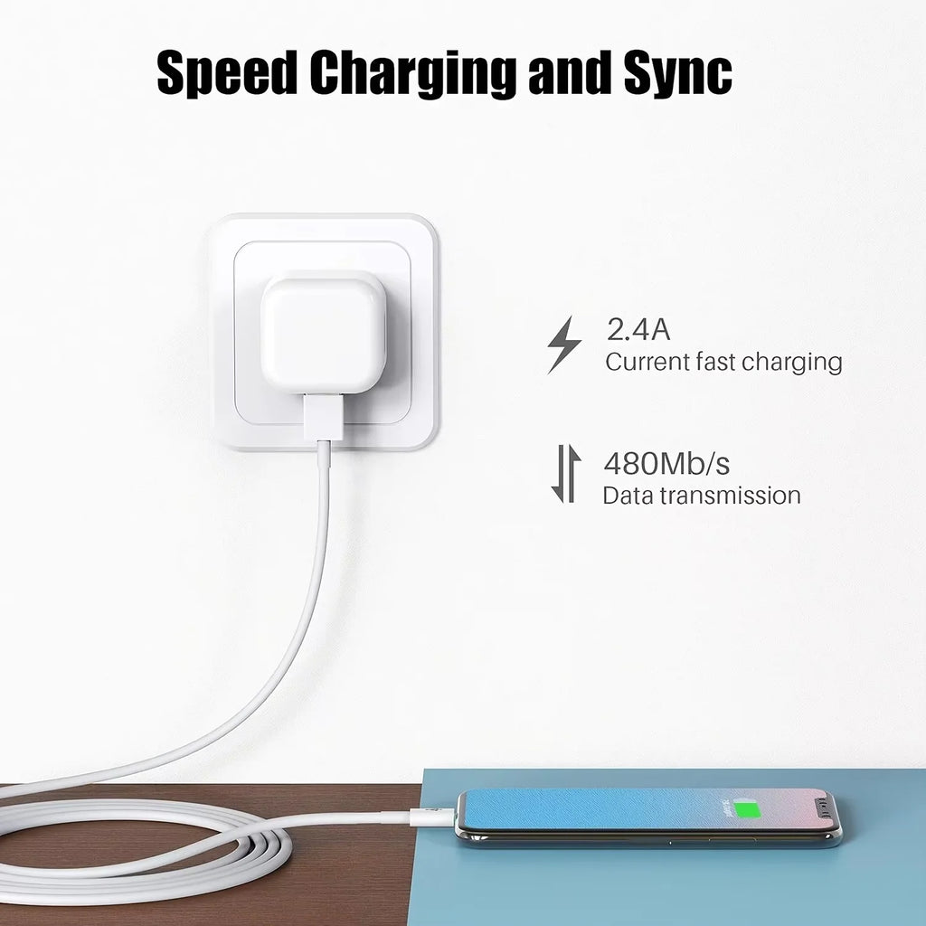 MFI certified charger cable suitable for iPhone 10 FT USB to Lightning data cable suitable for iPhone 14 13 12 11 XS XR X 7 6