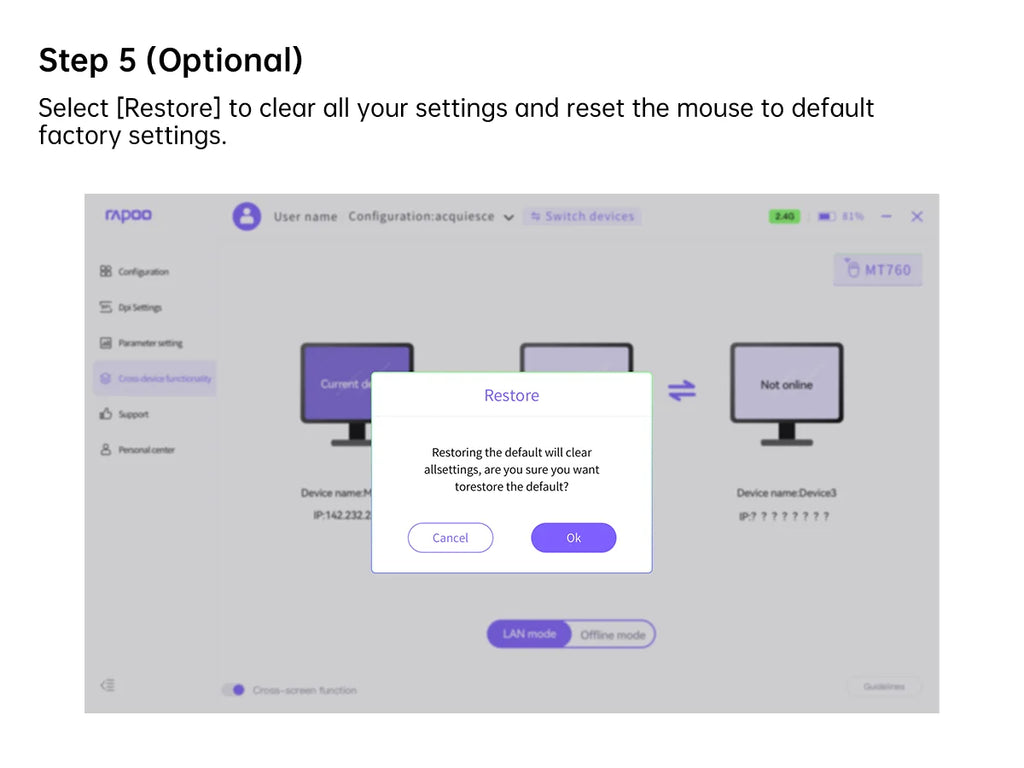 Rapoo MT760L/MT760M Multi-mode Rechargeable Wireless Mouse Ergonomic 4000 DPI Support Up to 4 Devices Bluetooth Mouse