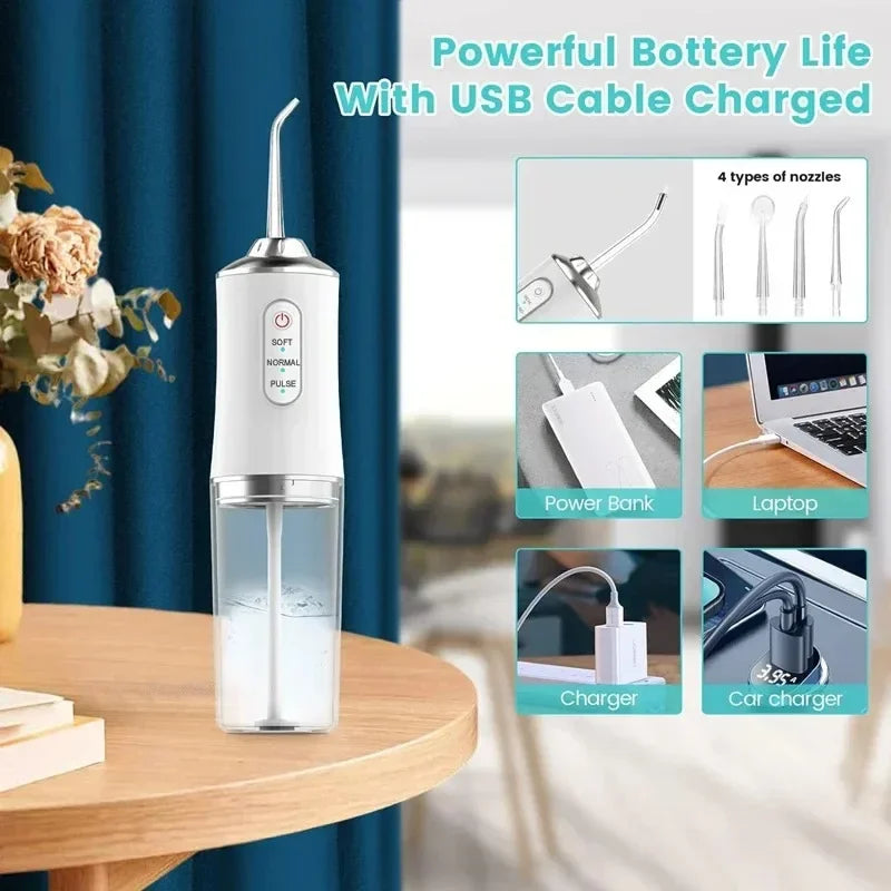 Powerful Water Oral Irrigation Irrigator Jet Ultrasound Air Ipx7 Waterproof Mouthwash Machines Dental Floss Flosser Irigator