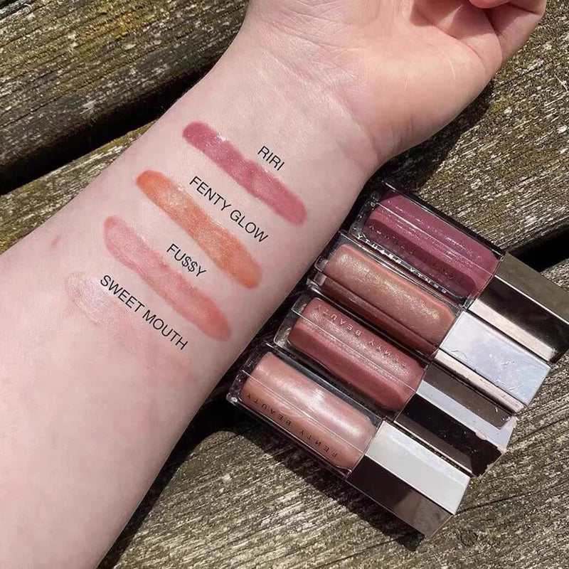 Fashion Hot Fenty Beauty Lip Gloss Multicolor Moisten Shine Glitter Lip Plumper Makeup Beginner Liquid Lipstick Makeup Cosmetics