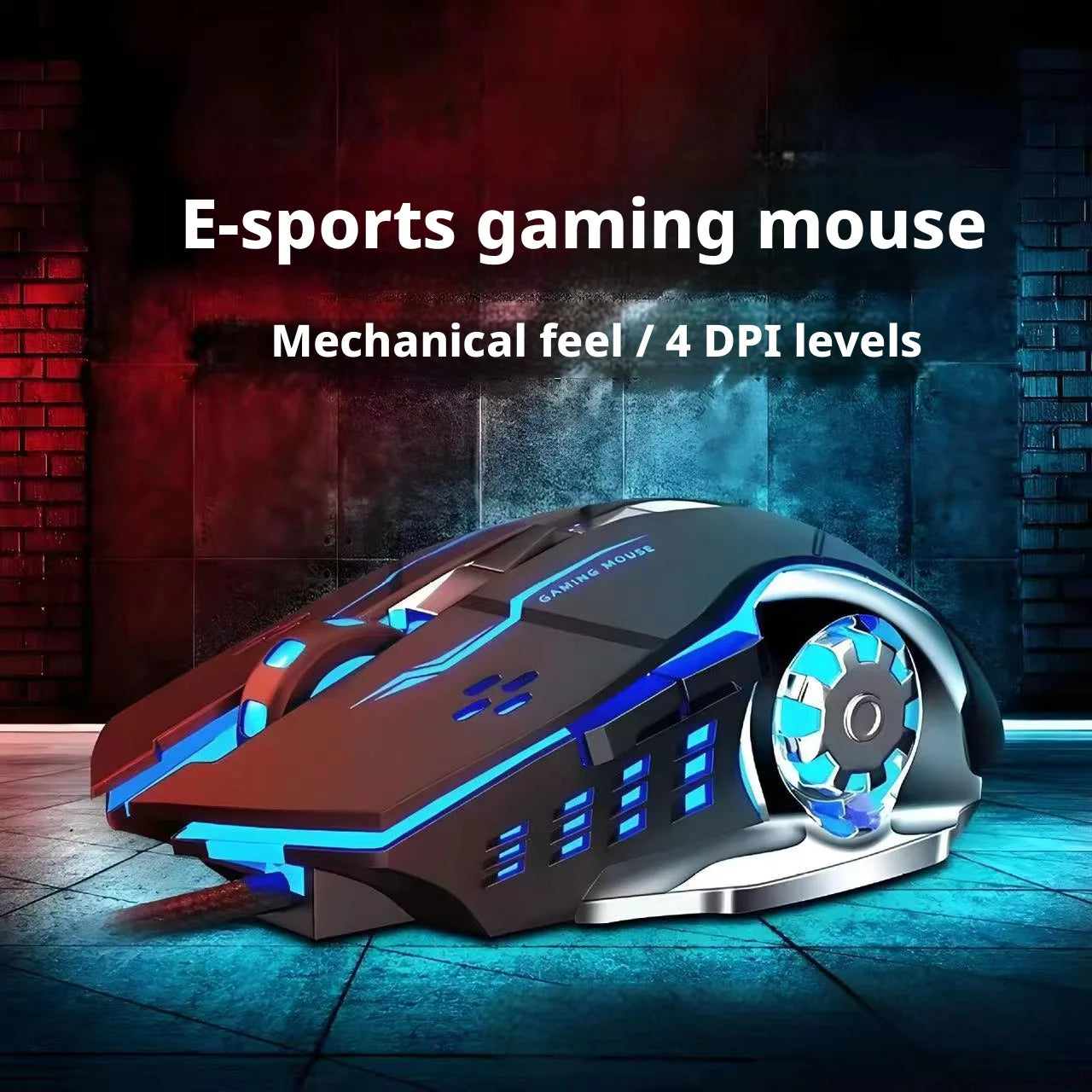 Wireless Luminous Mouse Silent Rechargeable Gaming Mice Mechanical E-sports Office Mouse For Laptop PC Computer Peripherals