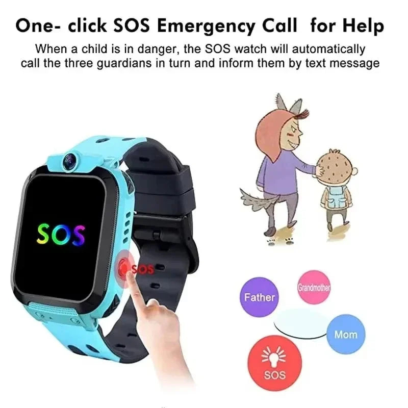 2026 New Lenovo Kids 5G Sim Card Smart Watch Call SOS GPS Location Child Smart Watch Camera Waterproof For Boys Girls Present