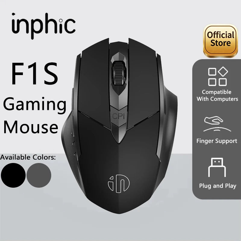 Inphic Rechargeable Wireless Mouse Ergonomic Bluetooth 5.0 2.4G Mice Office Mute Mouse For MacBook Tablet Laptops Computer PC