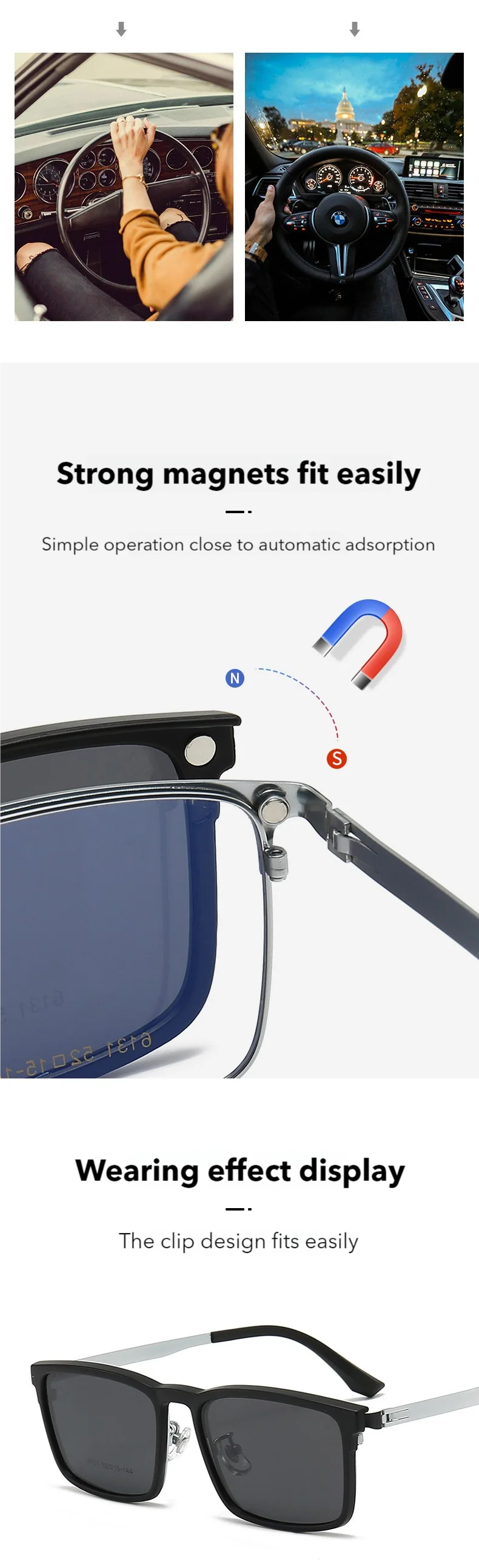 KANSEPT Men Magnets Clip-on Eyeglass Glasses in Trend Lunettes De Lecture Myopia Lenses to Read Eyeglasses Women's Eyepieces