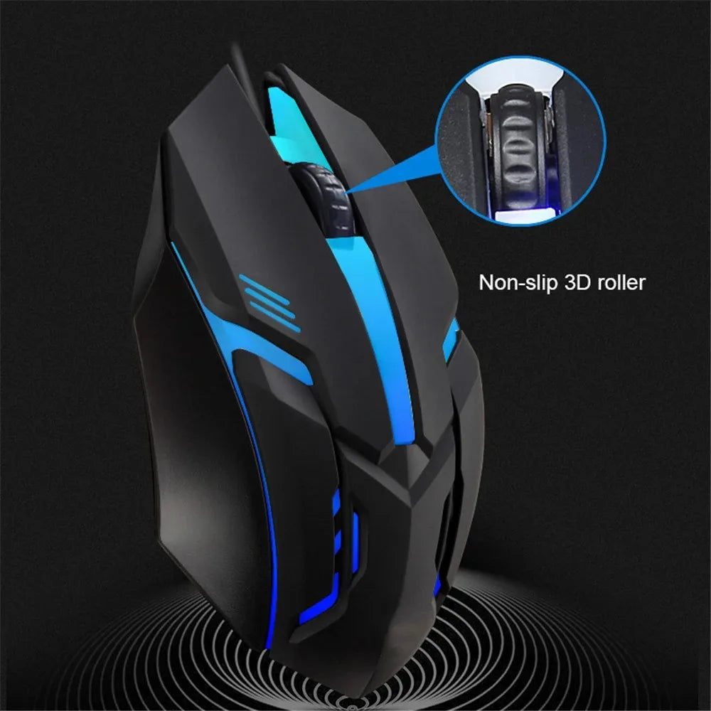 Kebidumei USB Wired Mouse Colorful LED Gaming Mouse 5000 DPI Wired Mice Optical Wired Gamer Mouse For Desktop Laptop PC Computer