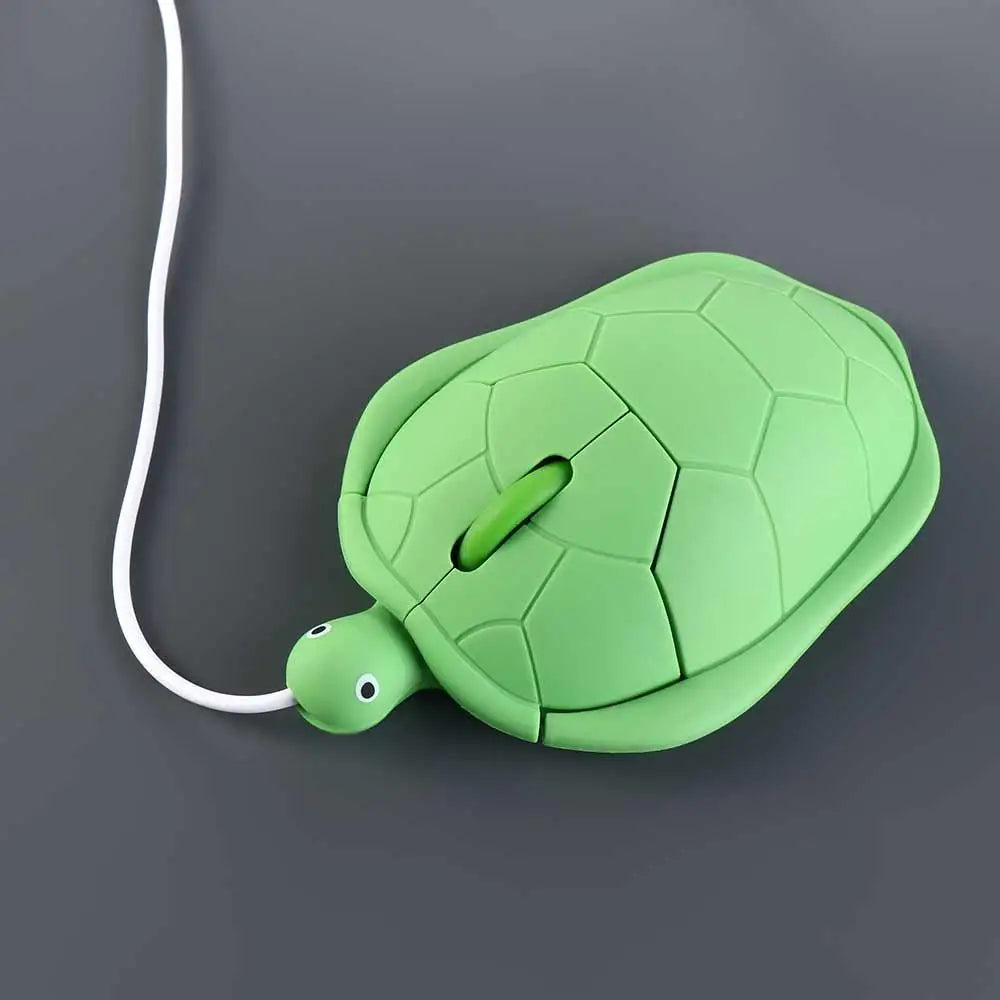 1200DPI Green Turtle Wired Mouse Green Turtle Shape 3.6 Feet Cable Turtle Wired Mouse Cute Creative Green Turtle Shape Mice