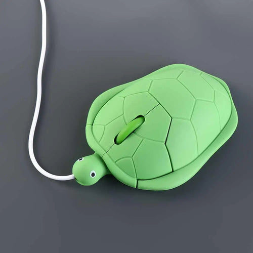 1200DPI Green Turtle Wired Mouse Green Turtle Shape 3.6 Feet Cable Turtle Wired Mouse Cute Creative Green Turtle Shape Mice