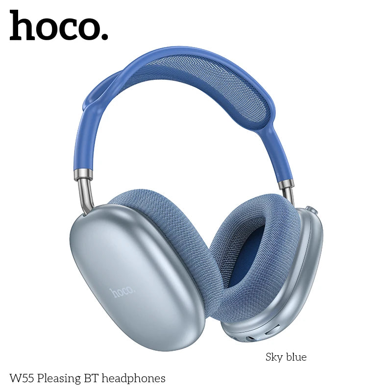 HOCO W55 Over Ear Buetooth Earphone Wireless Music Headphone Mic HiFi Audio Headsets Stereo Sound Sport Earphones 40MM AUX TF