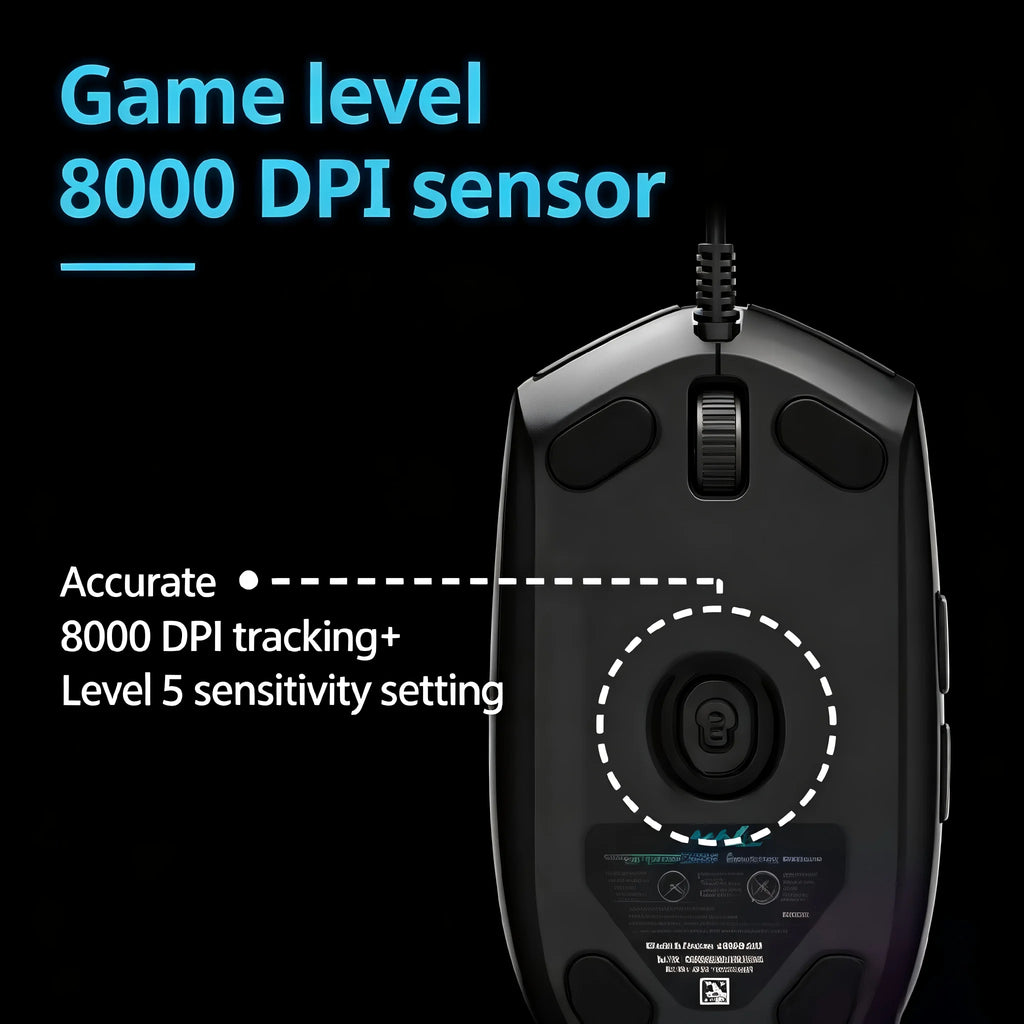 Logitech G102 Mouse Wired Gaming Mouse 8000DPI Optical Effect Esports G102 USB Wired Mouse with PC