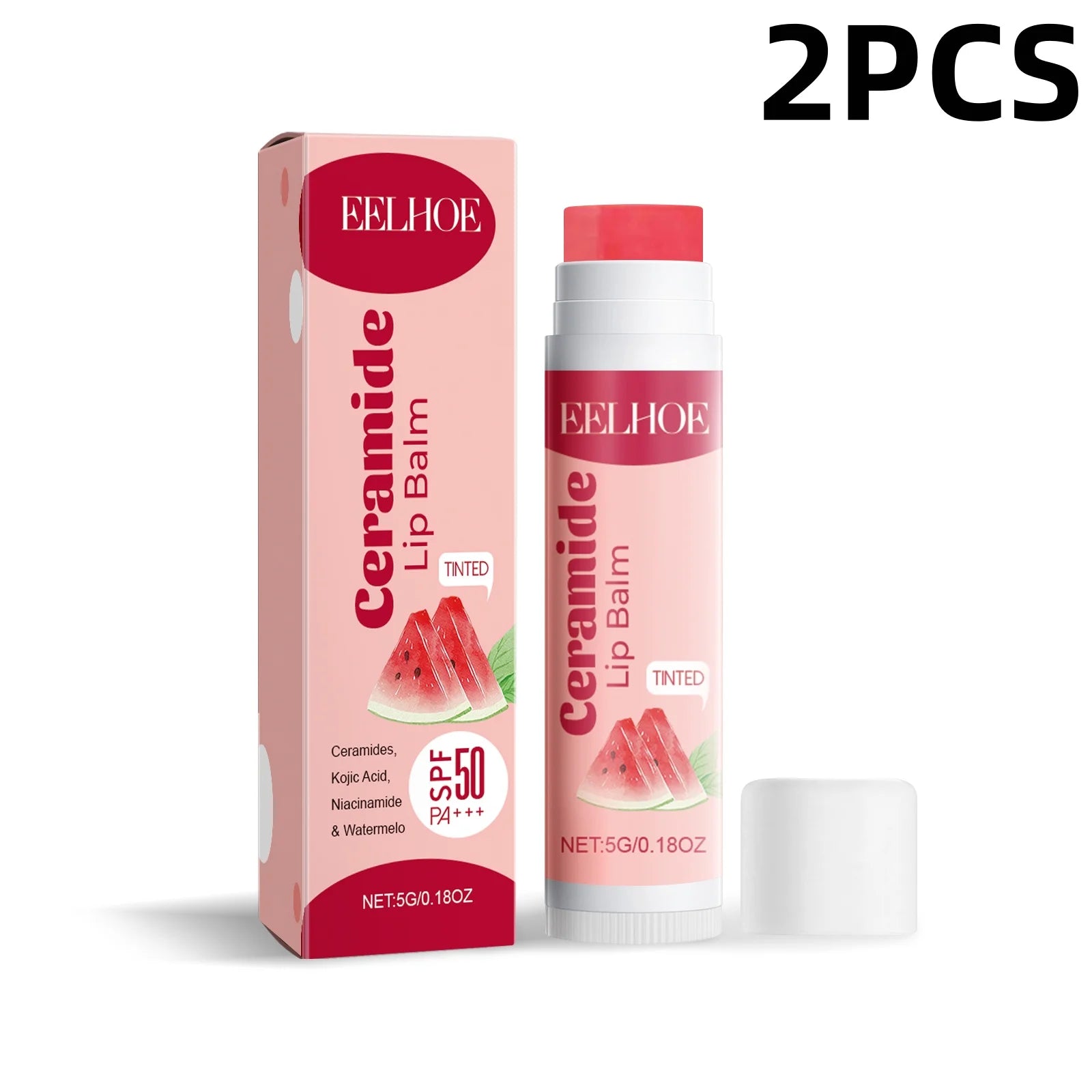 EELHOE Ceramide Lip Balm Stick for Dry Chapped Lips Hydrating Plumping Effect Moisturizing Soothing Nourishing Lip Care Glossy