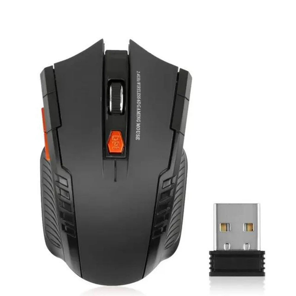2.4G 6 Buttons Gamer Office Ergonomic Mouse Wireless Mouse USB Receiver Portable Mini Wireless Mouse For PC Laptop Computers