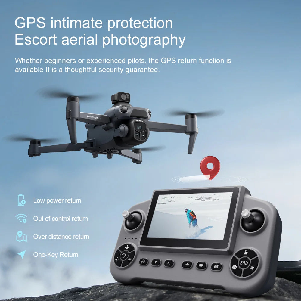 Lenovo V918 MAX GPS Drone 360° Laser obstacle avoidance 8K Professional Camera 3 Batteries WIFI Brushless RC Dron Quadcopter