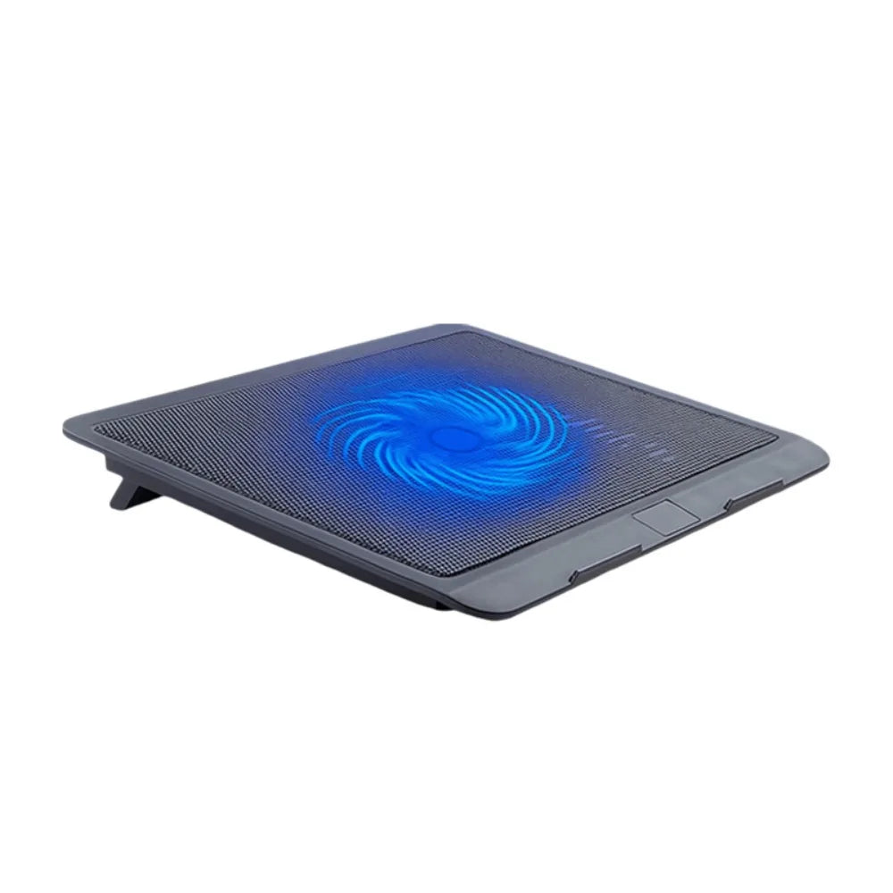 Portable Adjustable Laptop Cooling Pad USB Port LED Light Laptop Cooler Fan Metal Mesh Notebook Cooler Study