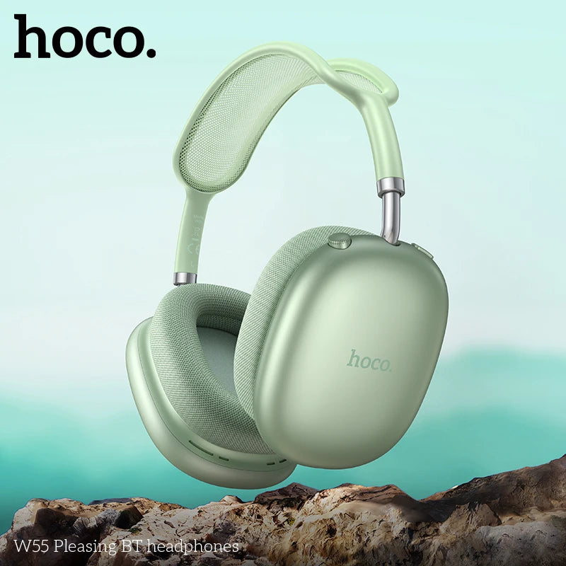 HOCO W55 Over Ear Buetooth Earphone Wireless Music Headphone Mic HiFi Audio Headsets Stereo Sound Sport Earphones 40MM AUX TF