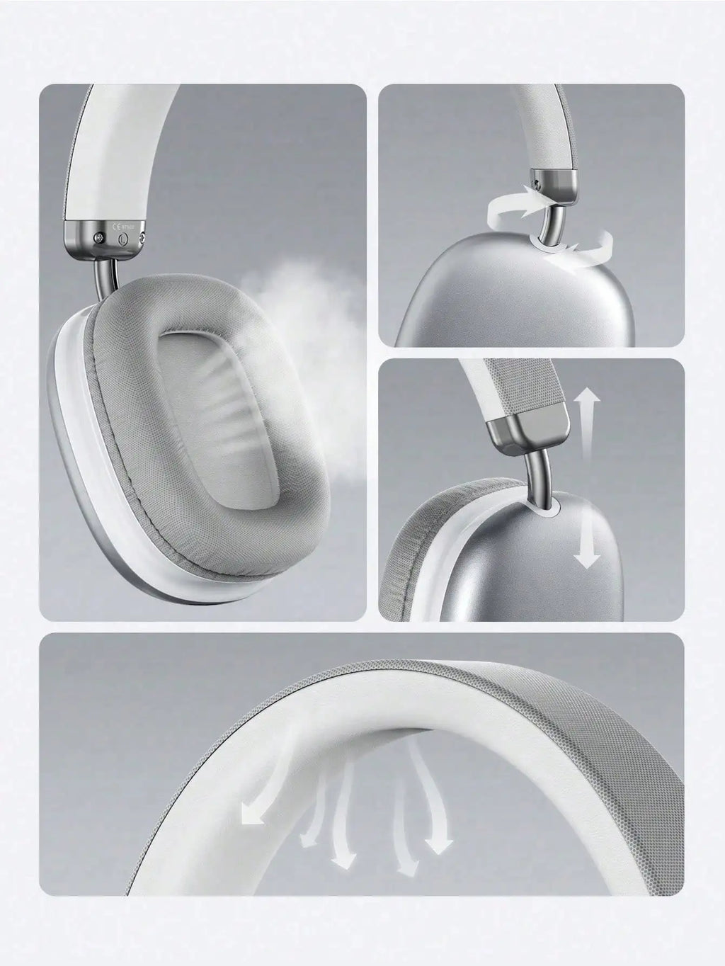 Bluetooth Headphones Over Ear Wireless Headset HiFi Music Gaming Comfortable Mic for iPhone Android PC Travel Sports Gift Unisex