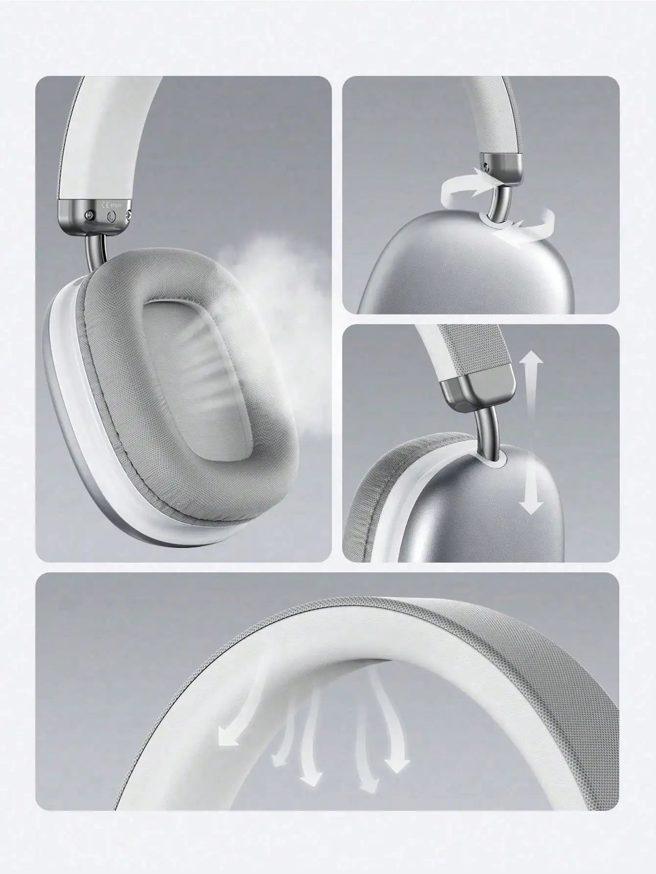 Bluetooth Headphones Over Ear Wireless Headset HiFi Music Gaming Comfortable Mic for iPhone Android PC Travel Sports Gift Unisex