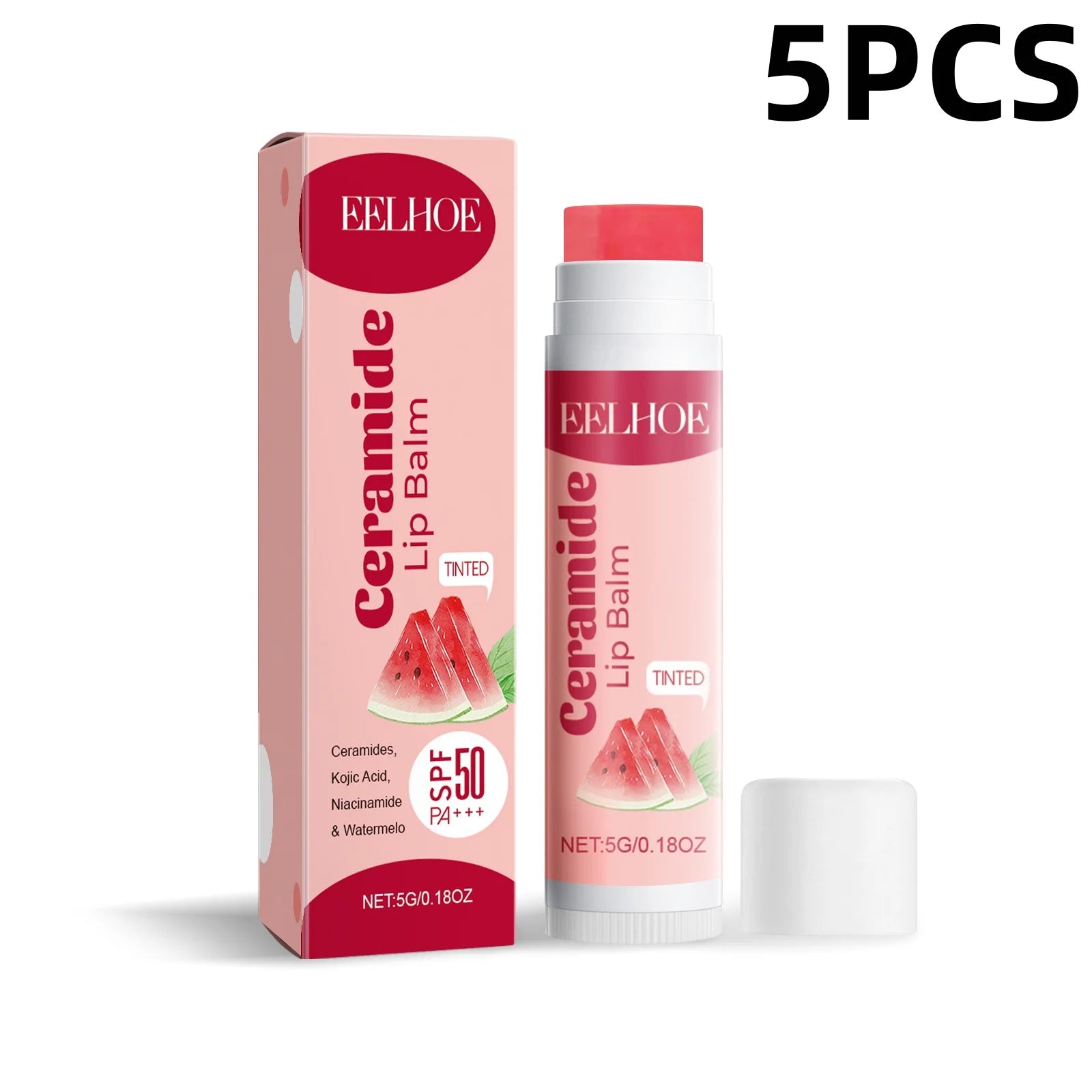 EELHOE Ceramide Lip Balm Stick for Dry Chapped Lips Hydrating Plumping Effect Moisturizing Soothing Nourishing Lip Care Glossy