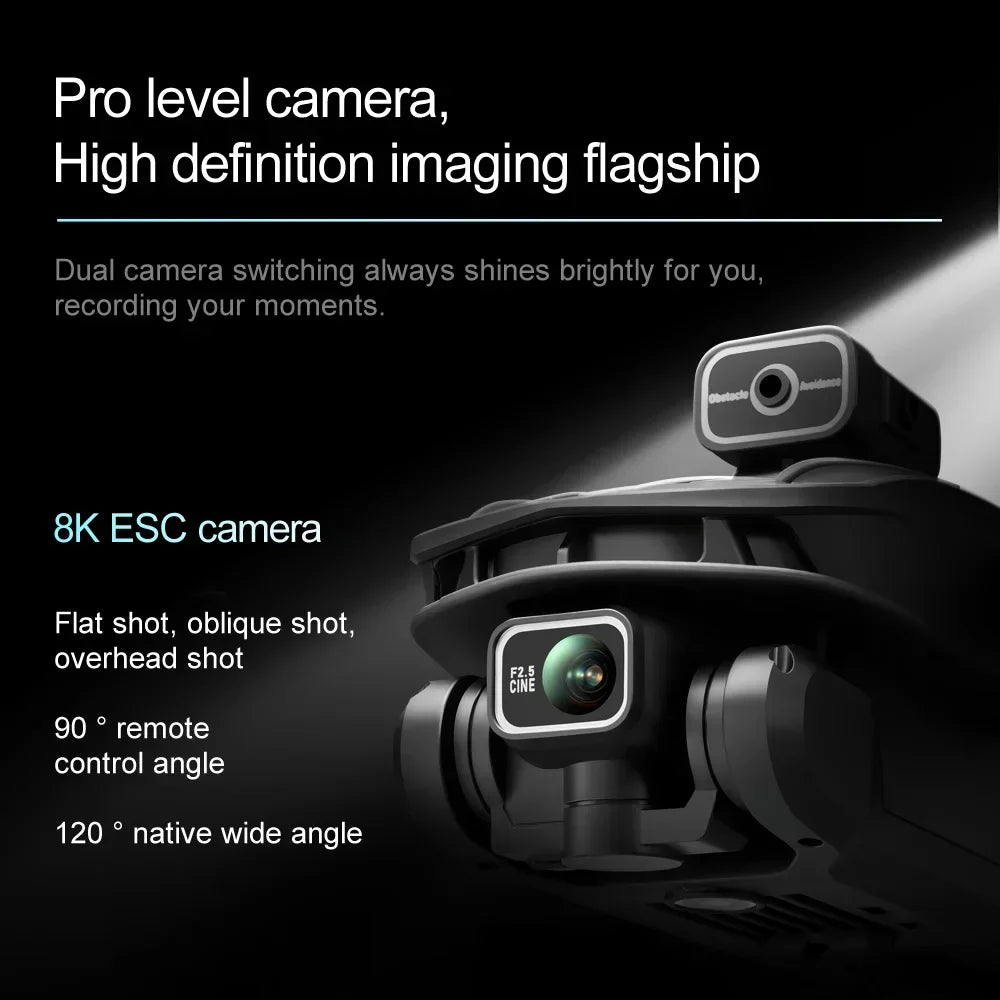 Lenovo V168 MAX GPS 4K Drone Professional Three Camera 8K Wide Angle Optical Localization Four-way Obstacle Avoidance Quadcopter
