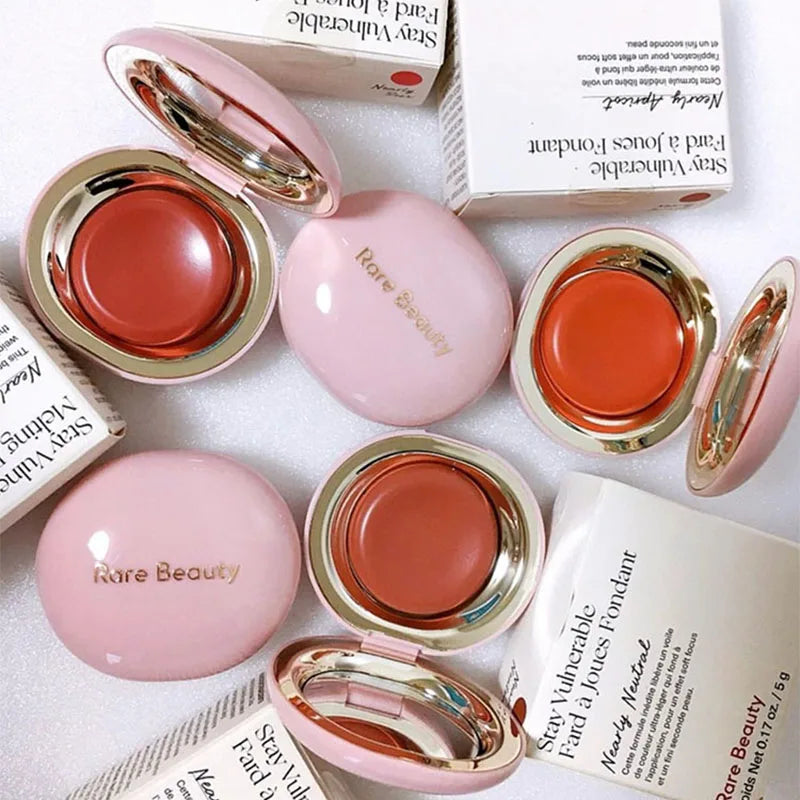 Rare Beauty Rose Neutral Mauve Blush Powder Portable Makeup Liquid Blush Moisturizing Dual-use Waterproof Lip Glaze Plump Smooth