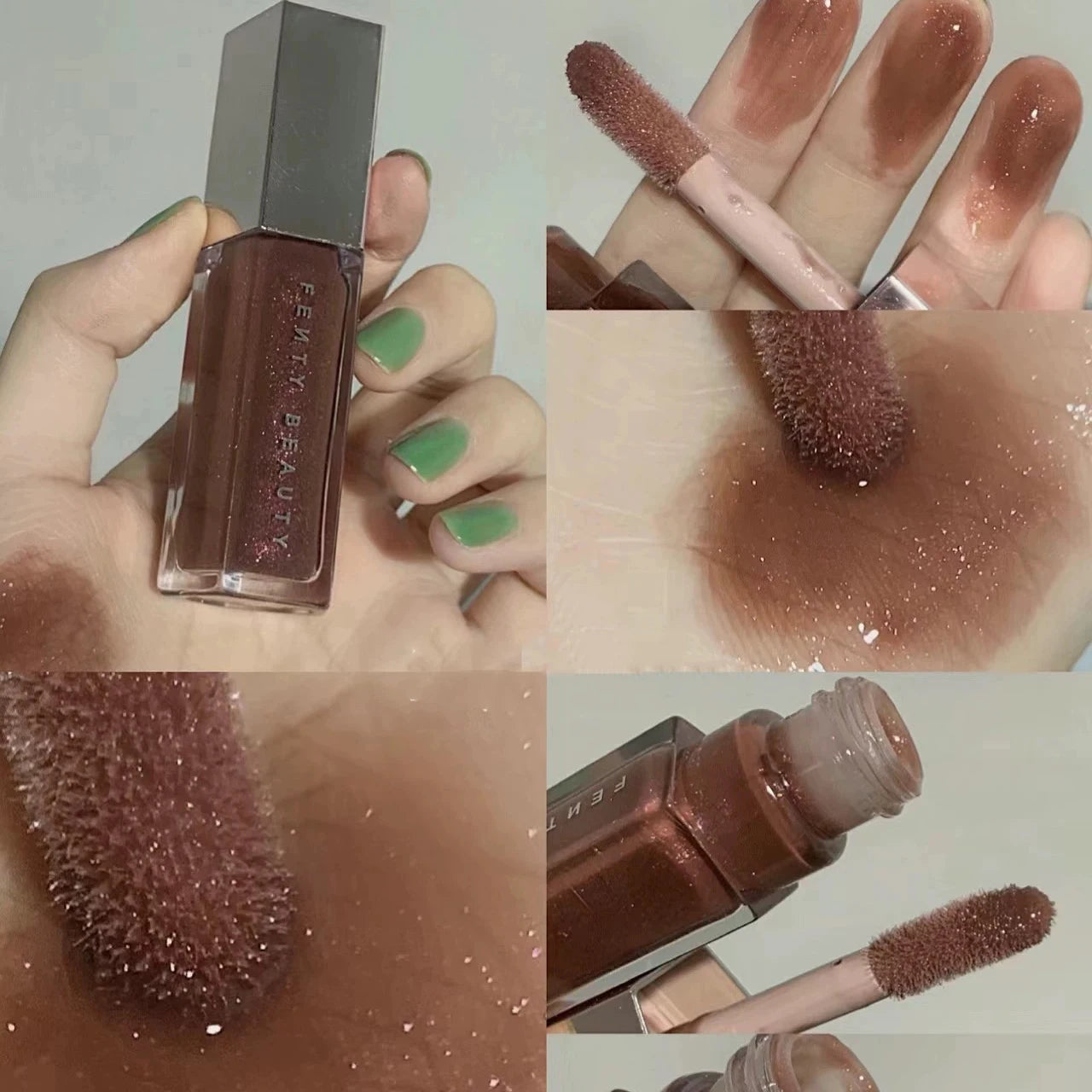 Fenty Beauty Transparent Lip Glaze Color Mirror Shine Glitter Lip Gloss Balm Sexy Lip Plumper Cosmetics Makeup Liquid Lipstick