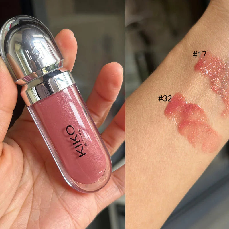 New 3D Hydra LipGloss Non-fading Waterproof Blusher Moisturizing Shimmer Makeup Lip Gloss Lipstick Brun Rose Pearly Mauve Liner