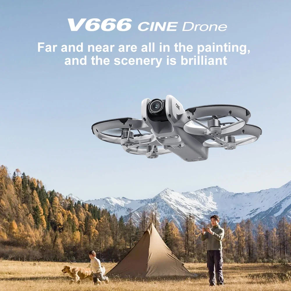 Lenovo MINI V666 Drone 4K Professional WIFI 5G Dron Obstacle Avoidance Brushless Altitude Headless Mode RC Quadcopter Toys
