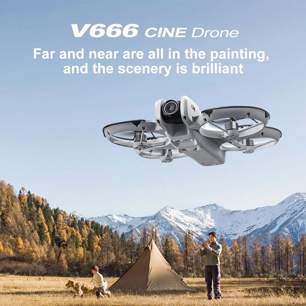 Lenovo MINI V666 Drone 4K Professional WIFI 5G Dron Obstacle Avoidance Brushless Altitude Headless Mode RC Quadcopter Toys