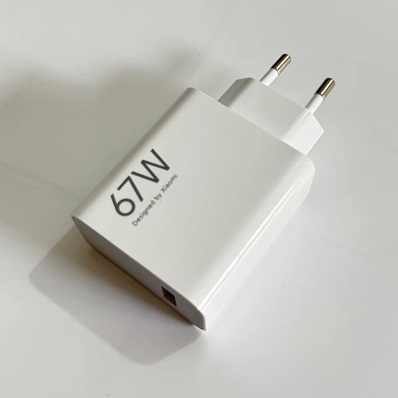 Original Xiaomi 67W Super Fast Charger Turbo Charge EU Power Adapter For Xiaomi Mi 15T 13 12 11 Ultra Redmi Note 15 Pro Poco M8