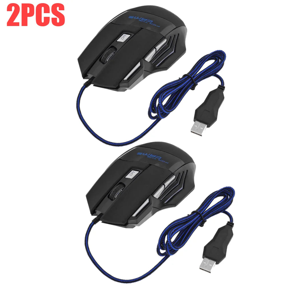 Wired Optical Computer Gaming Mice PC Gamer Mouse 7-Color Backlit DPI Adjustable Laptop Desktop Professional Computer Mouse