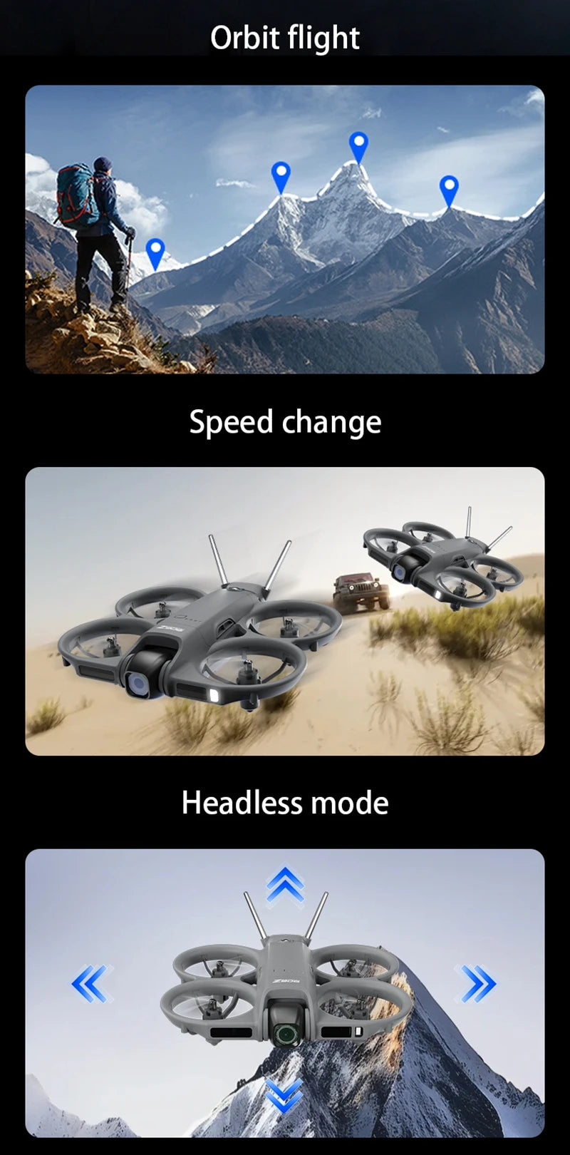 2026 Lenovo Drone With 4.3-inch Large Screen 8k High-definition Aerial Photography Obstacle Avoidance Remote Control Quadcopter