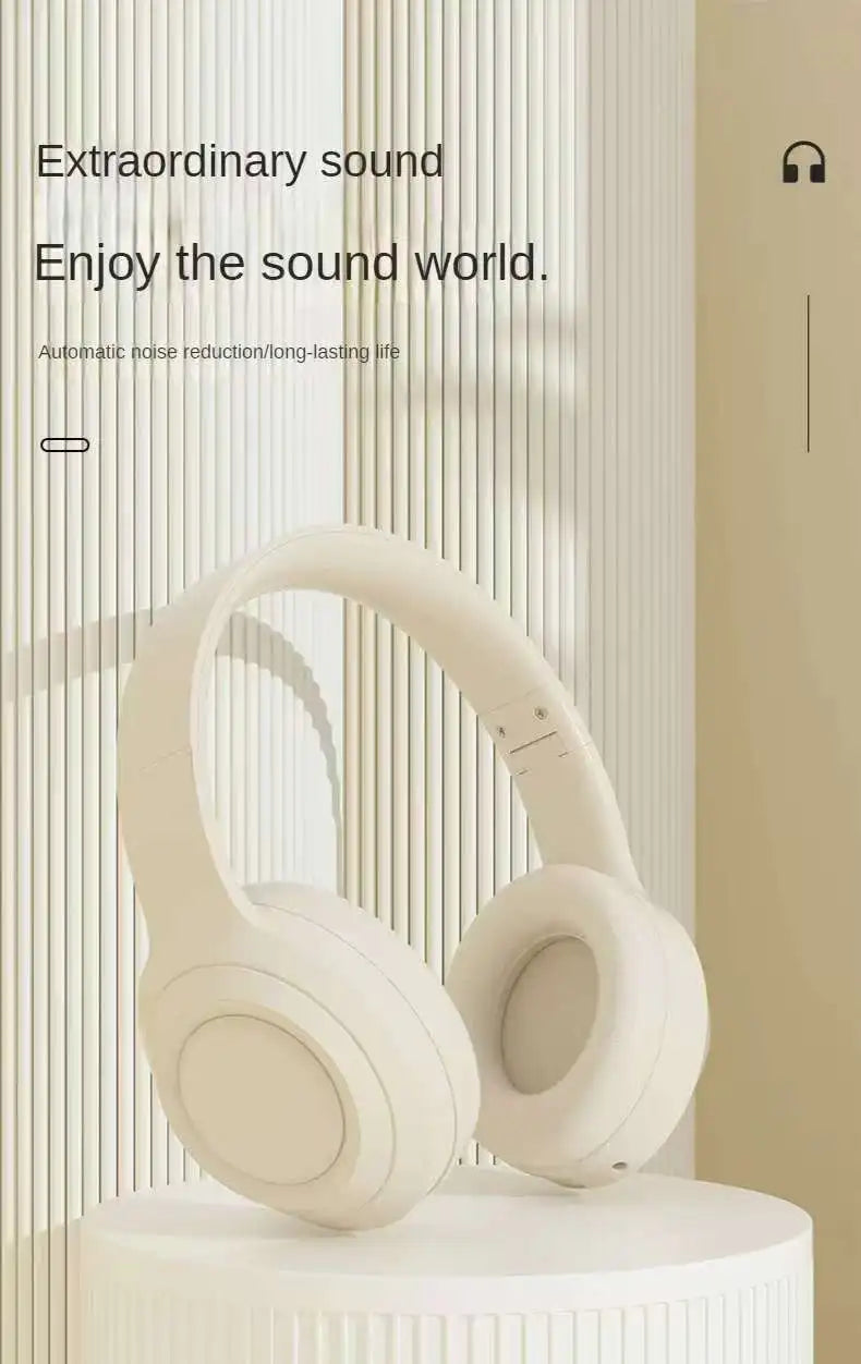 9D Surround Bass Headsets Wireless Bluetooth 5.3 Headphones Over Ear Noise Reduction Sports Gaming Earphone with HD Mic Handfree