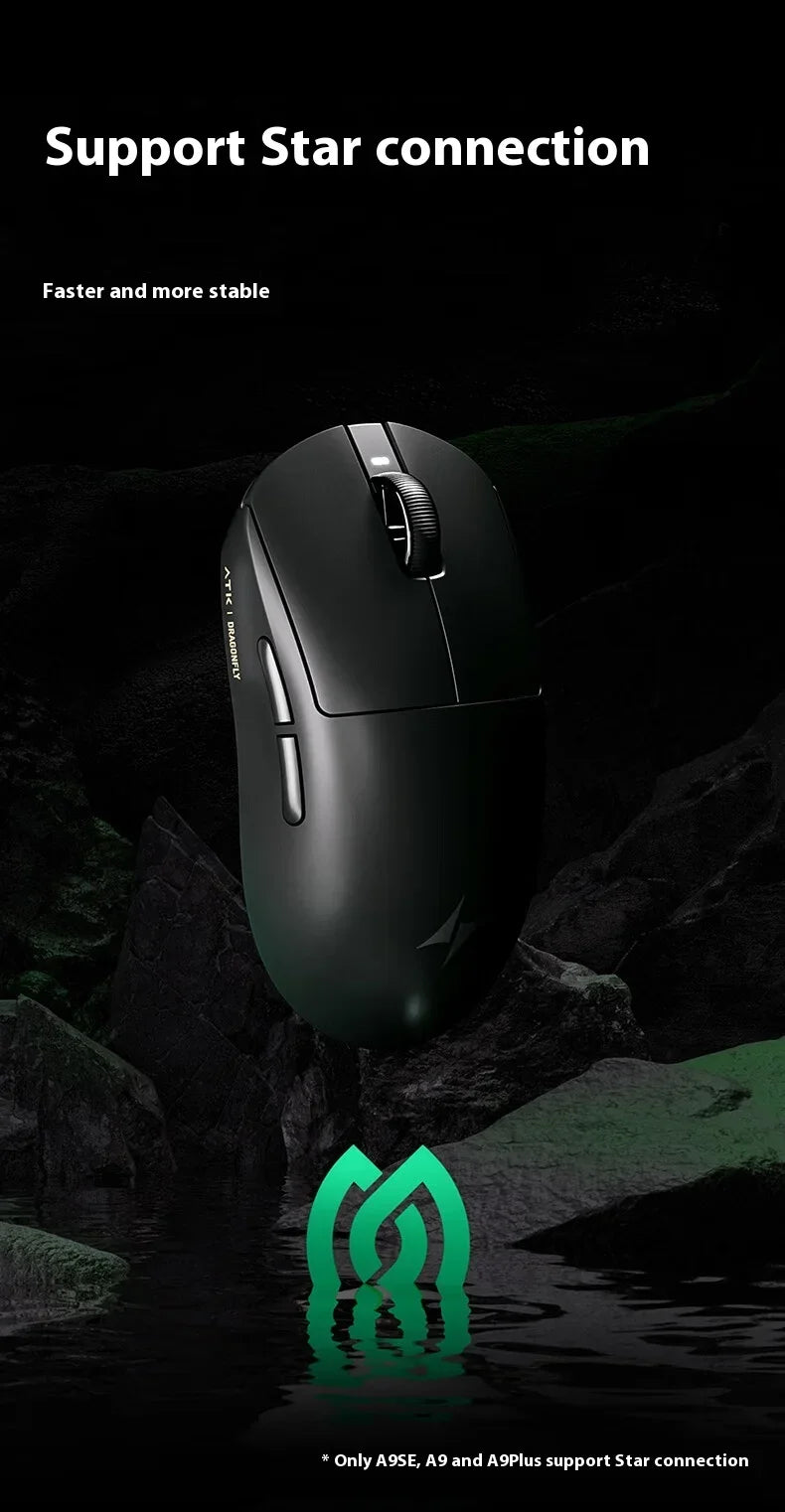ATK A9 E-sports Mouse Wireless Tri-mode Star Flash Lightweight Long Endurance Gaming Mice Customization PC Accessories Gifts