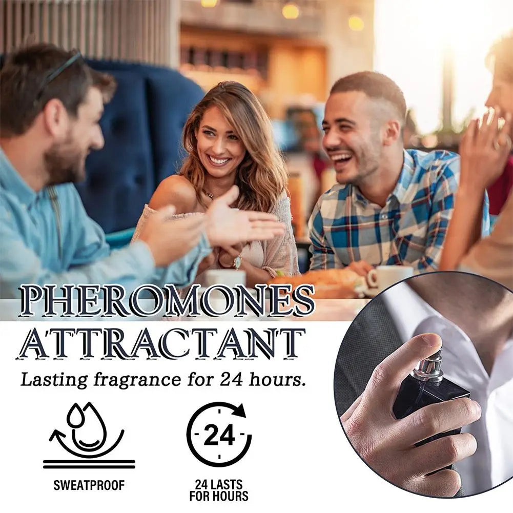Portable Men's Attraction Fragrance Spray, Long Lasting Attractiveness , Rich Complex Layers, Boost Dating Success Body Spray