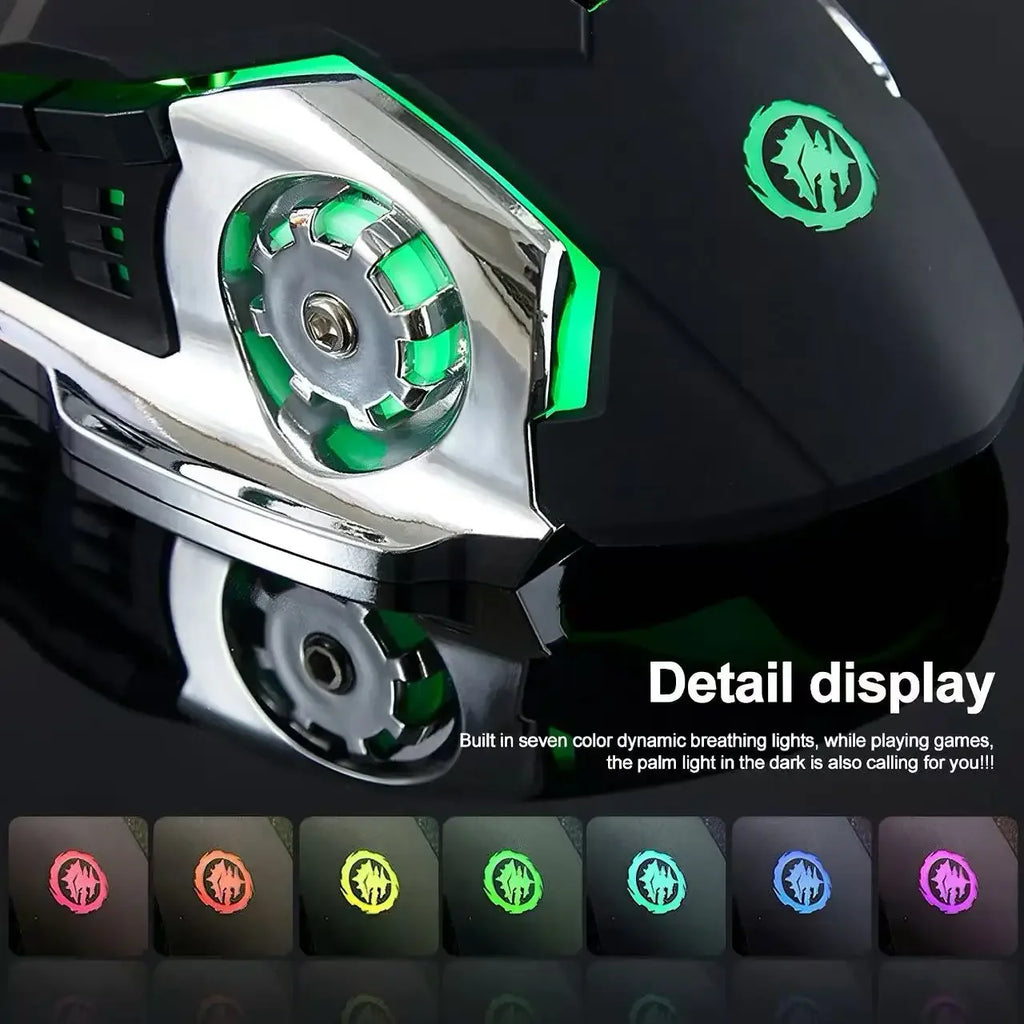 Wireless Luminous Mouse Silent Rechargeable Gaming Mice Mechanical E-sports Office Mouse For Laptop PC Computer Peripherals