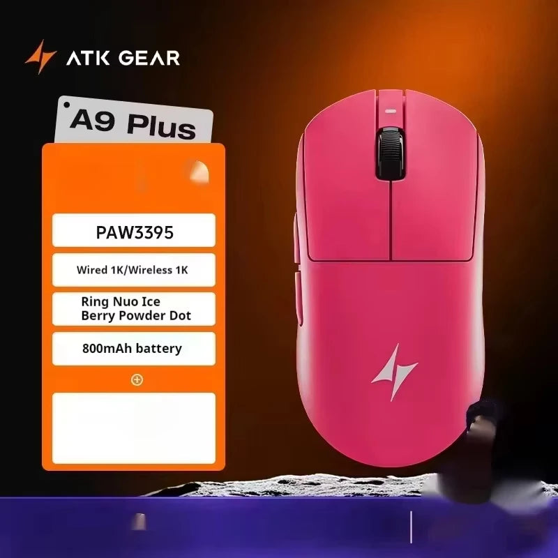 ATK A9 E-sports Mouse Wireless Tri-mode Star Flash Lightweight Long Endurance Gaming Mice Customization PC Accessories Gifts