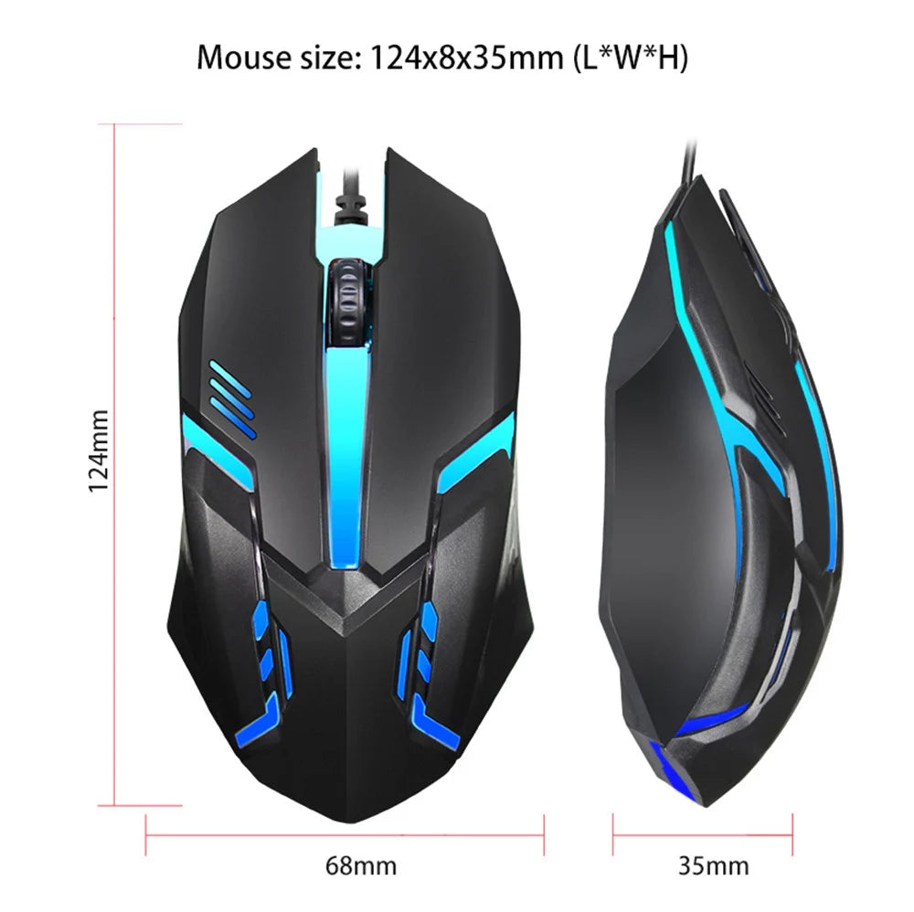 Kebidumei USB Wired Mouse Colorful LED Gaming Mouse 5000 DPI Wired Mice Optical Wired Gamer Mouse For Desktop Laptop PC Computer
