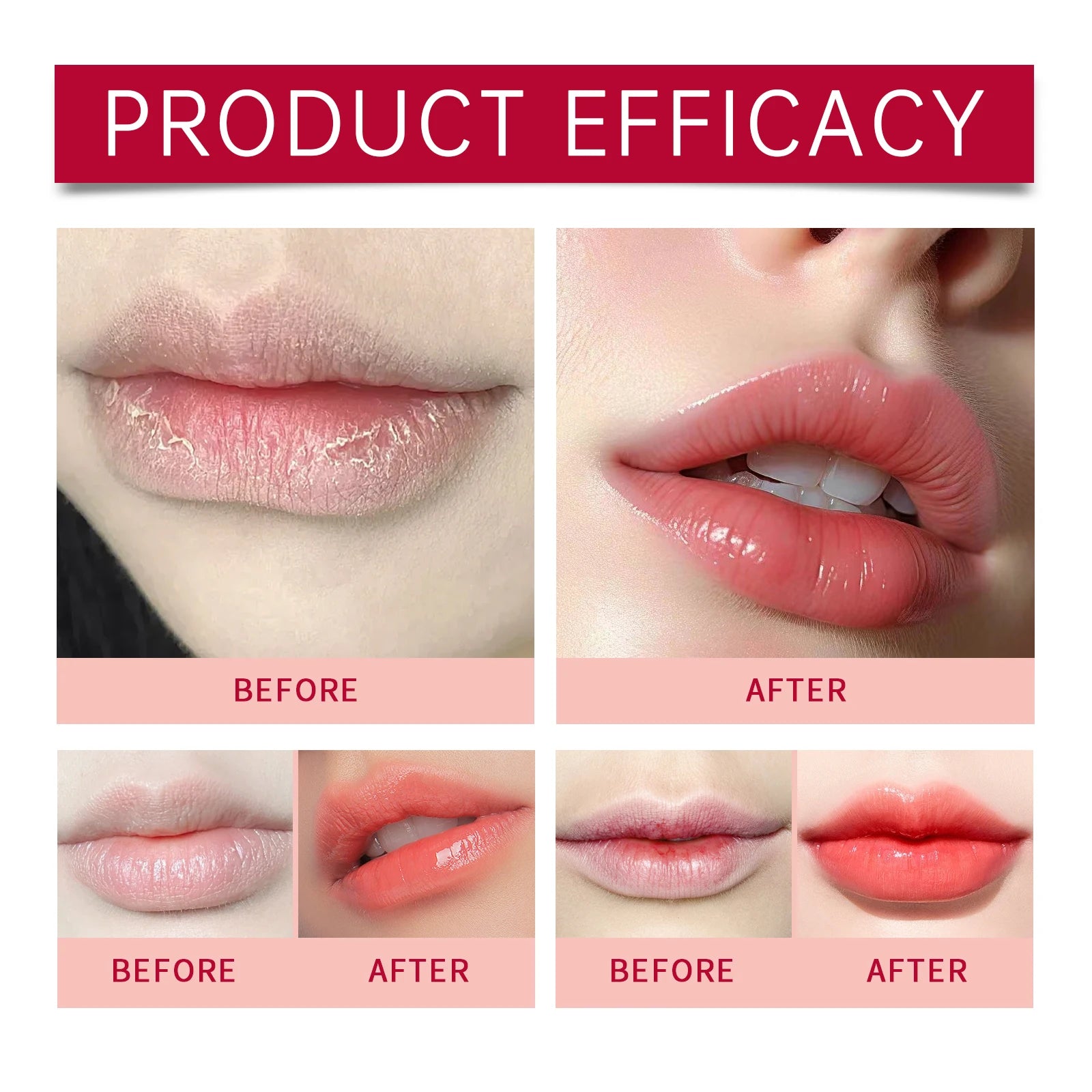 EELHOE Ceramide Lip Balm Stick for Dry Chapped Lips Hydrating Plumping Effect Moisturizing Soothing Nourishing Lip Care Glossy