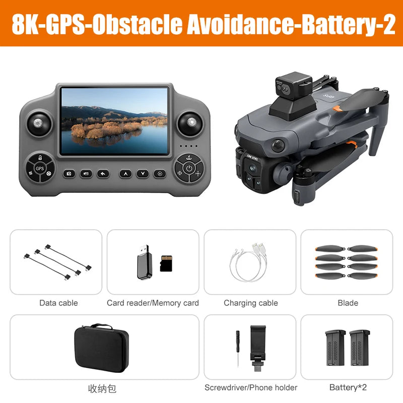 Lenovo V918 MAX GPS Drone 360° Laser obstacle avoidance 8K Professional Camera 3 Batteries WIFI Brushless RC Dron Quadcopter