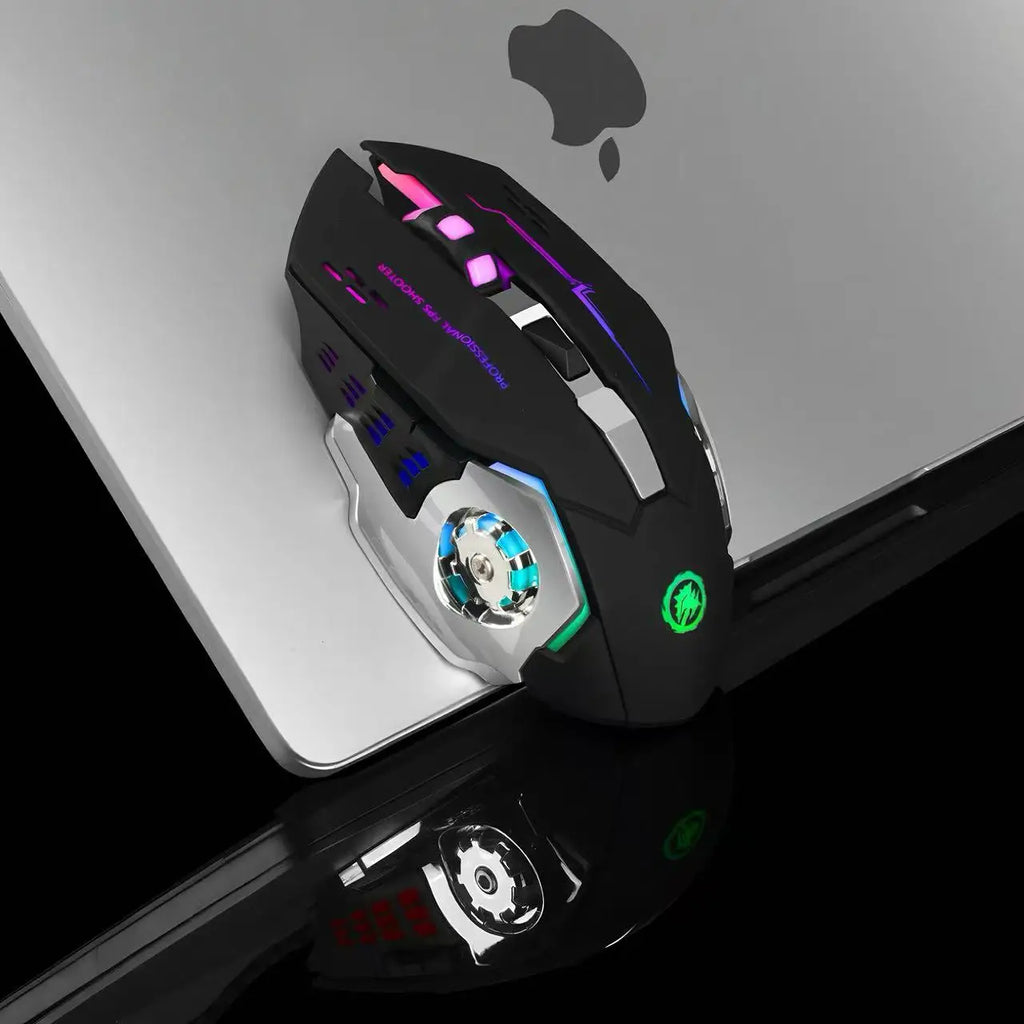 Wireless Luminous Mouse Silent Rechargeable Gaming Mice Mechanical E-sports Office Mouse For Laptop PC Computer Peripherals