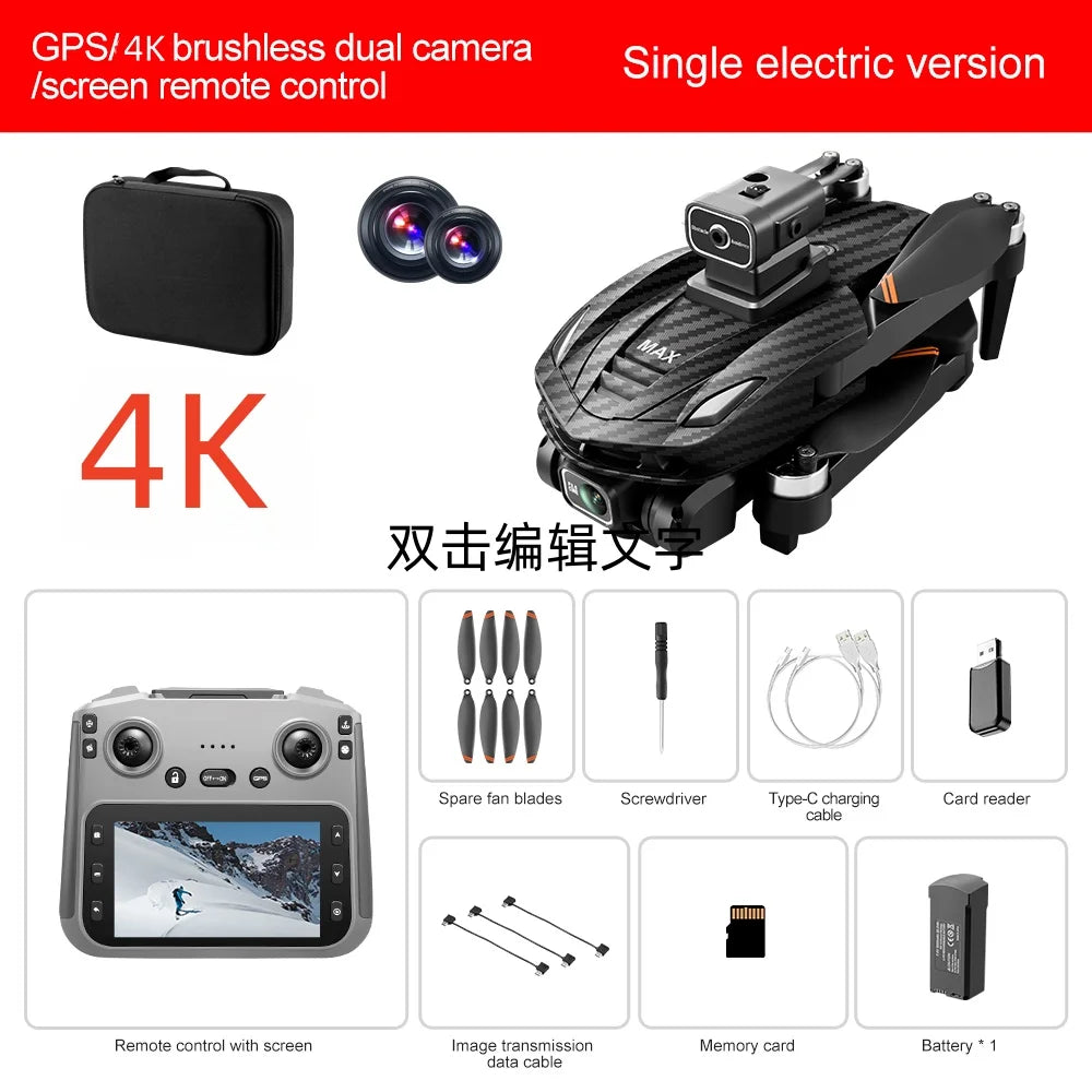 Lenovo V168 MAX GPS 4K Drone Professional Three Camera 8K Wide Angle Optical Localization Four-way Obstacle Avoidance Quadcopter