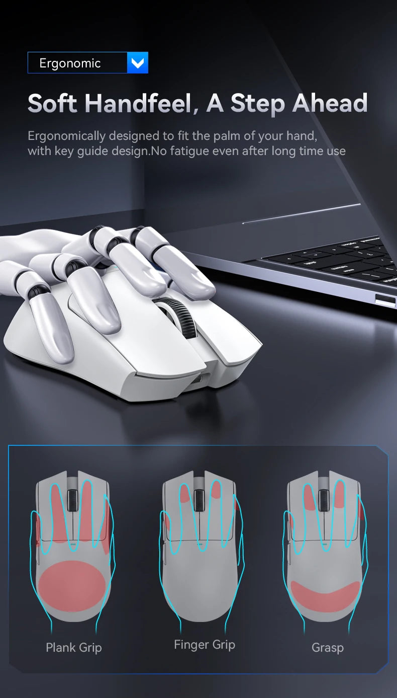Attack Shark X11 Bluetooth Wireless Mouse Three Mode 2.4G PAW3311  RGB  PC Magnetic charging dock ,Gaming E-sports Mouse