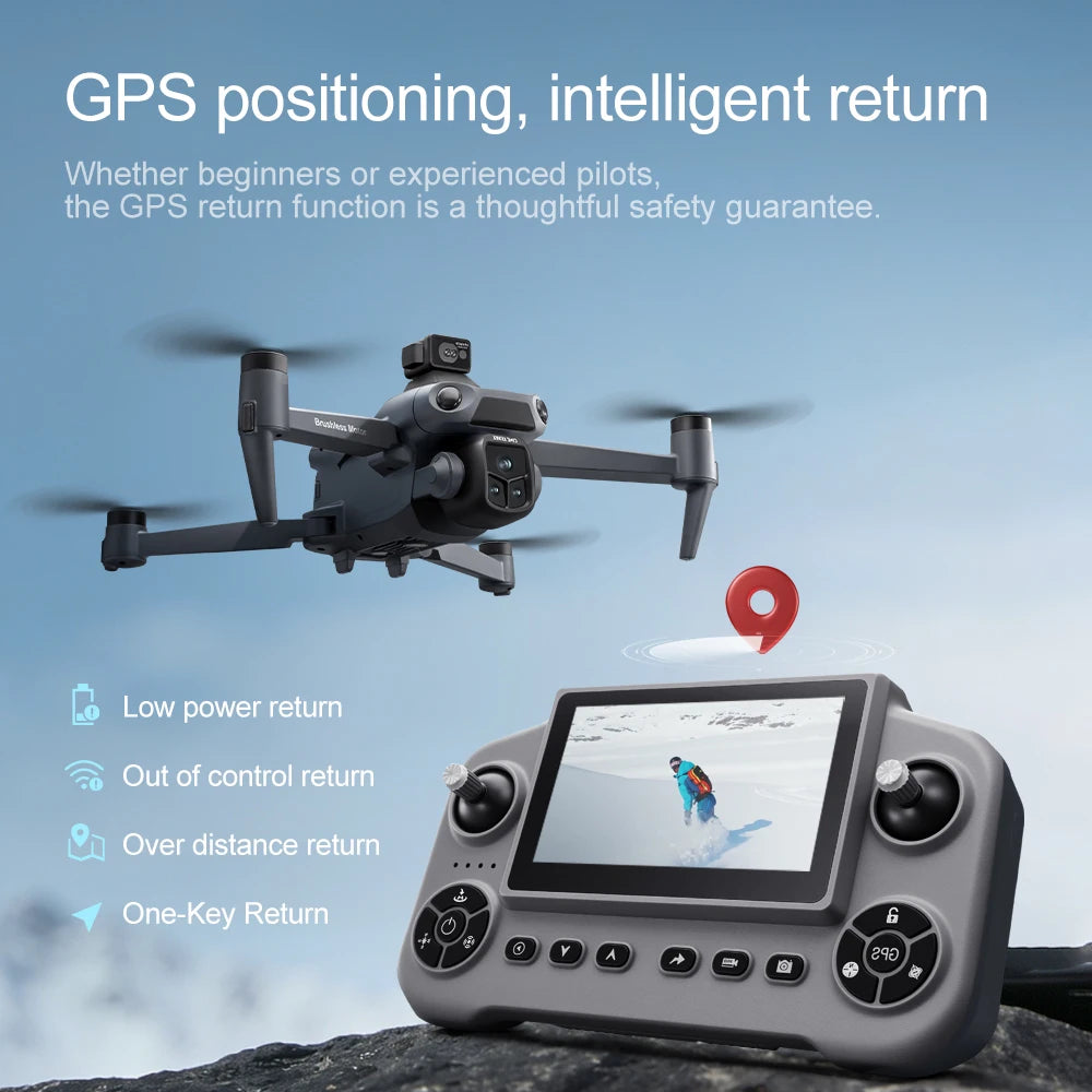 Lenovo V918 MAX GPS Drone 360° Laser obstacle avoidance 8K Professional Camera 3 Batteries WIFI Brushless RC Dron Quadcopter