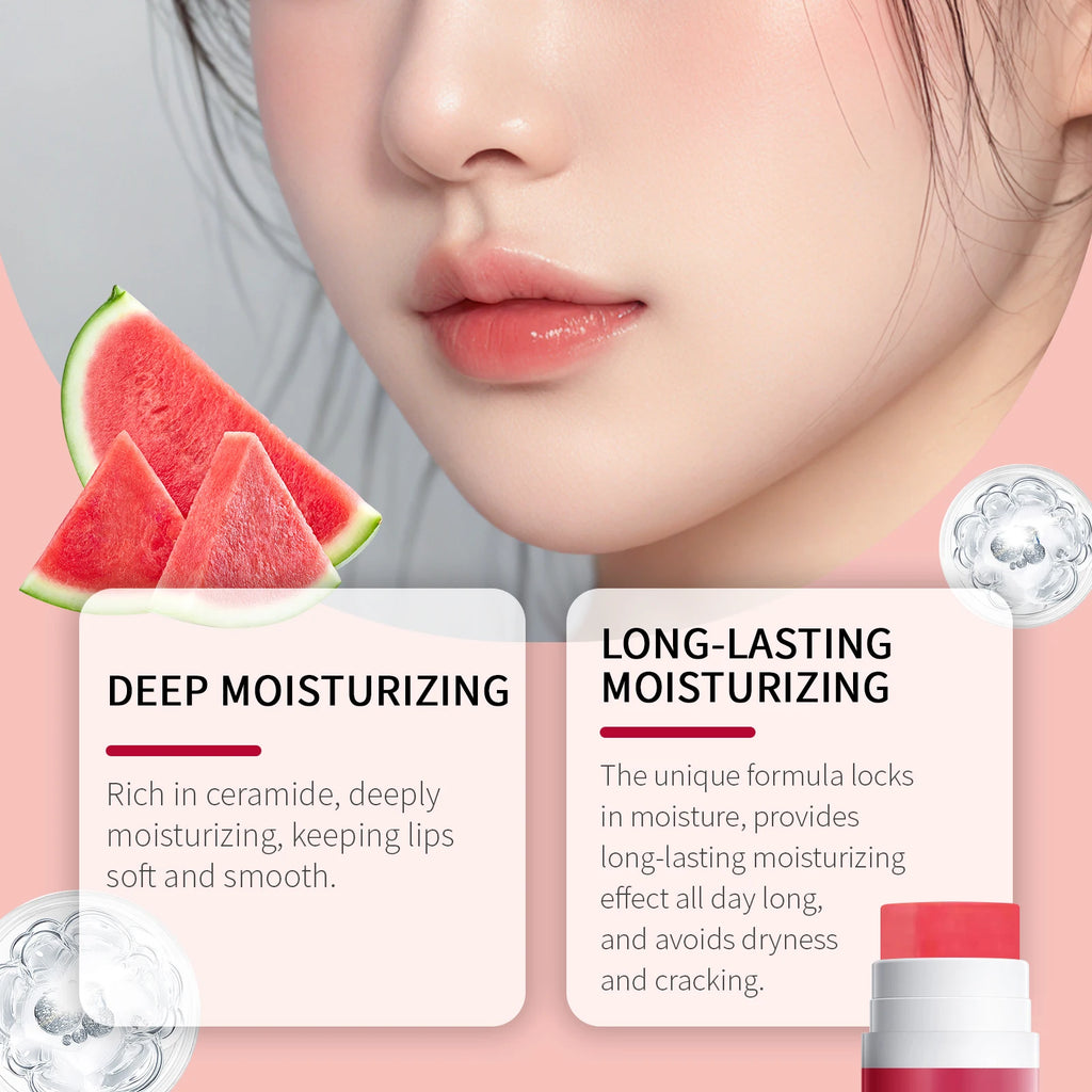 EELHOE Ceramide Lip Balm Stick for Dry Chapped Lips Hydrating Plumping Effect Moisturizing Soothing Nourishing Lip Care Glossy