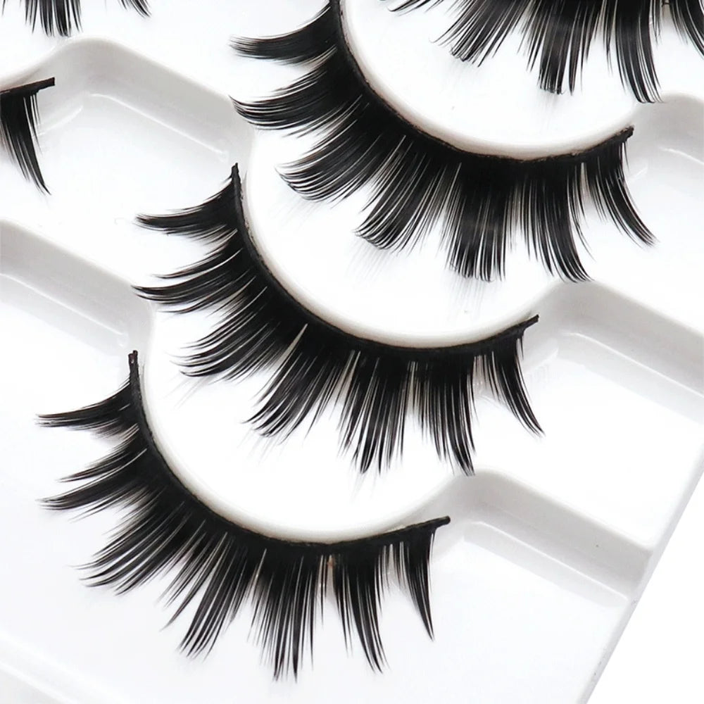 10 Pairs New Cosplay Air False Eyelashes Natural Thin Band Eyelashes Japanese Simulation Lashes Extension Makeup Big Devil