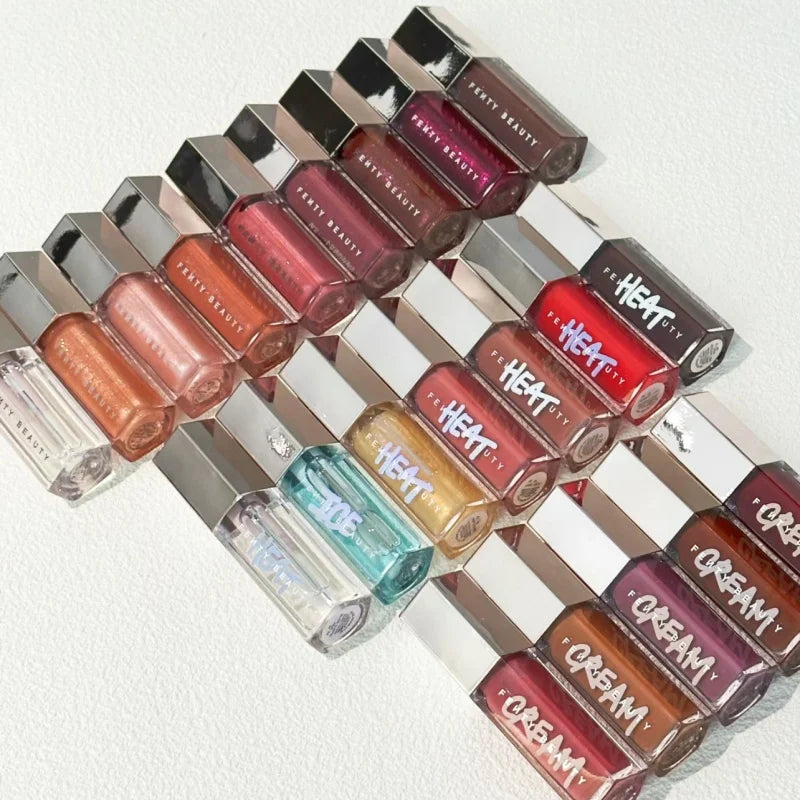 Fashion Hot Fenty Beauty Lip Gloss Multicolor Moisten Shine Glitter Lip Plumper Makeup Beginner Liquid Lipstick Makeup Cosmetics