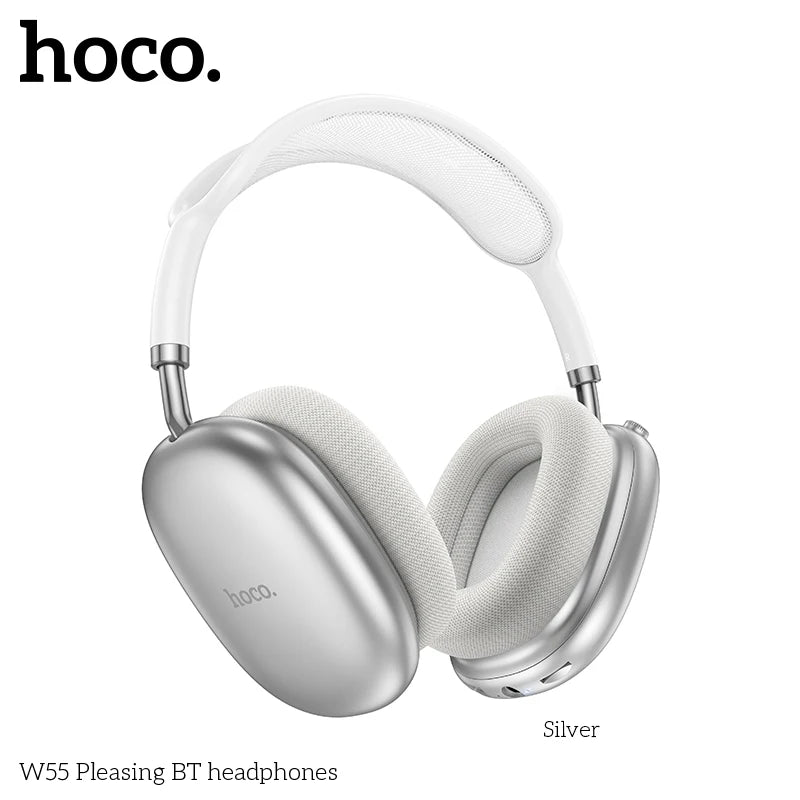 HOCO W55 Over Ear Buetooth Earphone Wireless Music Headphone Mic HiFi Audio Headsets Stereo Sound Sport Earphones 40MM AUX TF